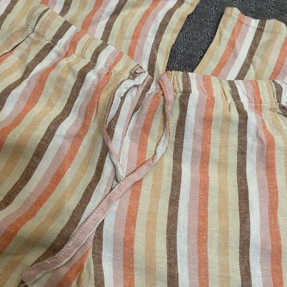 Urban Outfitters Chance Striped Linen Pull-On Wide-Leg Pant Size XS - Picture 5 of 6